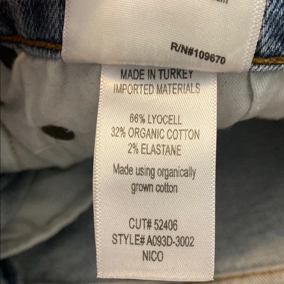 Agolde Nico HighWaist ButtonFly Distressed Jeans A093D-3002 Organic Cotton. 28 - Picture 11 of 15